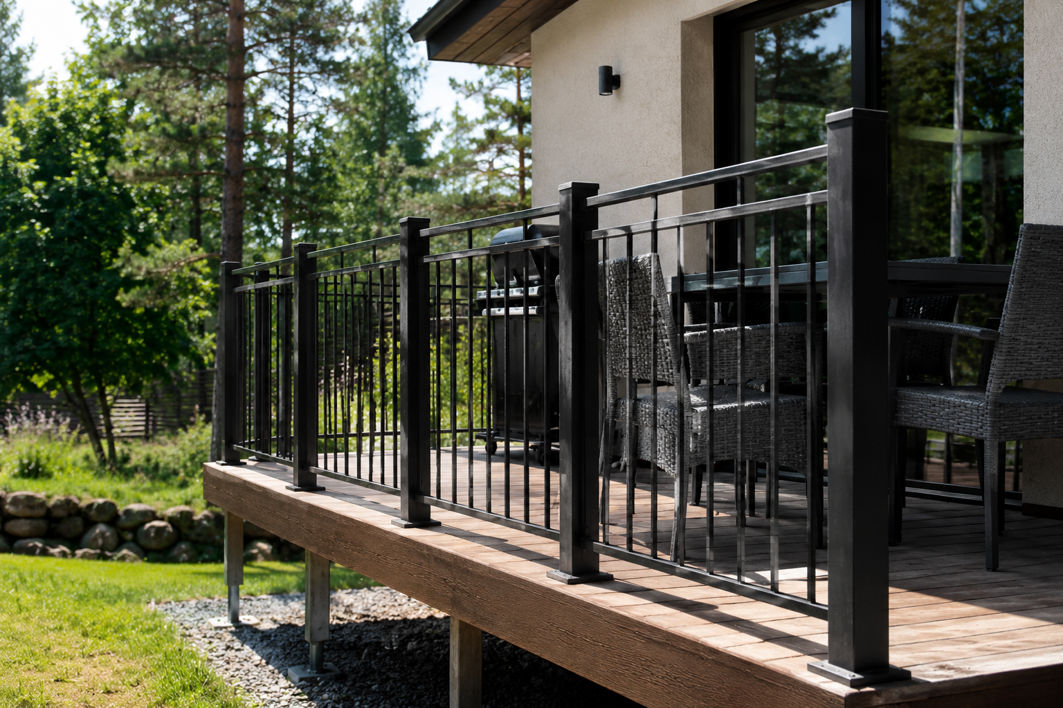 Metallist terrassipiire välistingimustes
